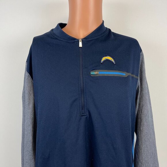Nike Los Angeles Chargers Half Zip Lightweight Dri Fit Jacket NFL Football L - Picture 1 of 7